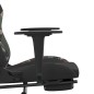 vidaXL Silla gaming de masaje con reposapiés tela negro y camuflaje vidaXL Silla gaming de masaje con reposapiés tela negro y camuflaje