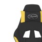 vidaXL Silla gaming de masaje con reposapiés tela negro y amarillo vidaXL Silla gaming de masaje con reposapiés tela negro y amarillo