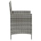 vidaXL Set de comedor de jardín 3 pzas y cojines ratán sintético gris vidaXL Set de comedor de jardín 3 pzas y cojines ratán sintético gris