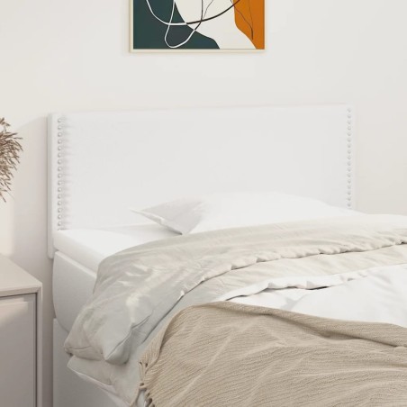 vidaXL Cabecero de cuero sintético blanco 80x5x78/88 cm