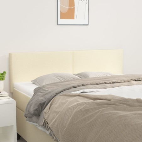 vidaXL Cabeceros 2 unidades cuero sintético color crema 72x5x78/88 cm
