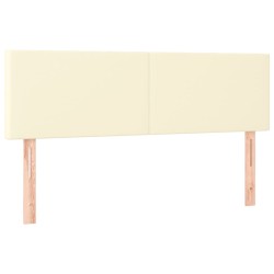 vidaXL Cabeceros 2 unidades cuero sintético color crema 72x5x78/88 cm