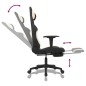 vidaXL Silla gaming de masaje con reposapiés tela negro y crema vidaXL Silla gaming de masaje con reposapiés tela negro y crema