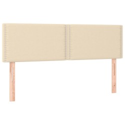 vidaXL Cabeceros 2 unidades tela color crema 72x5x78/88 cm