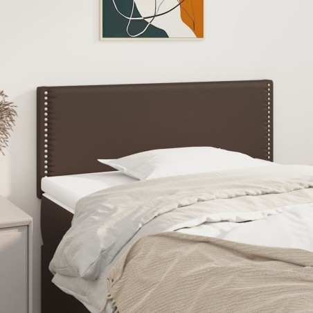 vidaXL Cabecero de cuero sintético marrón 100x5x78/88 cm
