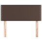 vidaXL Cabecero de cuero sintético marrón 100x5x78/88 cm