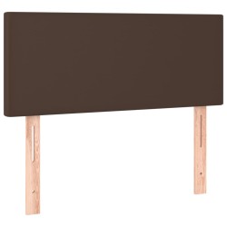 vidaXL Cabecero de cuero sintético marrón 100x5x78/88 cm