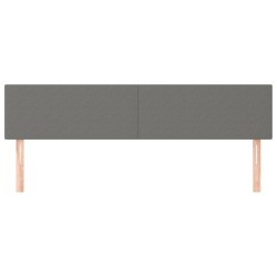 vidaXL Cabeceros 2 unidades de tela gris oscuro 90x5x78/88 cm