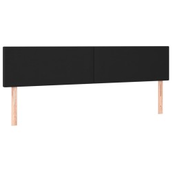 vidaXL Cabeceros 2 unidades de cuero sintético negro 100x5x78/88 cm