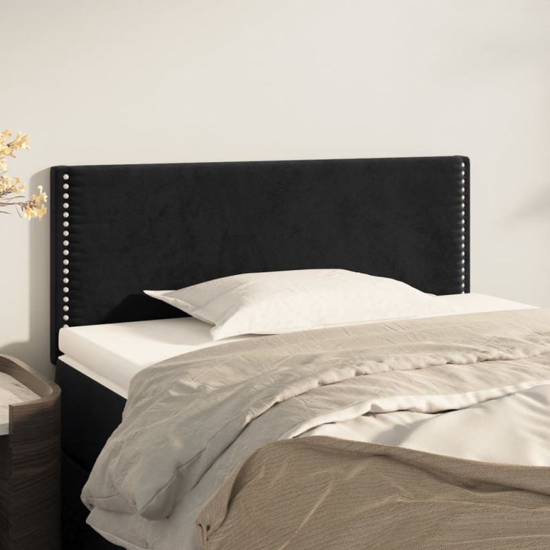 vidaXL Cabecero de terciopelo negro 100x5x78/88 cm vidaXL Cabecero de terciopelo negro 100x5x78/88 cm