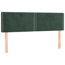 vidaXL Cabeceros 2 unidades terciopelo verde oscuro 72x5x78/88 cm