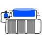 vidaXL Paneles calefactores solares de piscina curvos 3 uds 72,5x46 cm