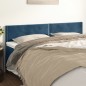 vidaXL Cabeceros 2 unidades de terciopelo azul oscuro 80x5x78/88 cm vidaXL Cabeceros 2 unidades de terciopelo azul oscuro 80x5x78/88 cm