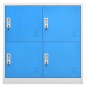 vidaXL Armarios taquilla 5 uds acero gris claro y azul 90x45x92,5 cm vidaXL Armarios taquilla 5 uds acero gris claro y azul 90x45x92,5 cm