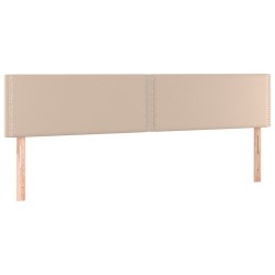 vidaXL Cabeceros 2 unidades cuero sintético capuchino 100x5x78/88 cm