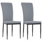 vidaXL Sillas de comedor 2 unidades terciopelo gris claro vidaXL Sillas de comedor 2 unidades terciopelo gris claro