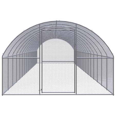 vidaXL Gallinero de exterior de acero galvanizado 3x16x2 m
