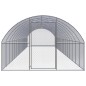vidaXL Gallinero de exterior de acero galvanizado 3x16x2 m