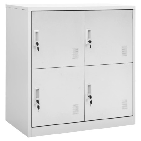 vidaXL Armarios taquilla 2 uds de acero gris claro 90x45x92,5 cm