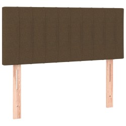 vidaXL Cabecero de tela marrón oscuro 100x5x78/88 cm