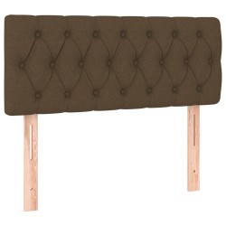vidaXL Cabecero de tela marrón oscuro 90x7x78/88 cm