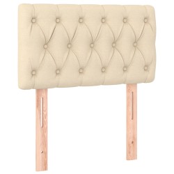 vidaXL Cabecero de tela color crema 80x7x78/88 cm