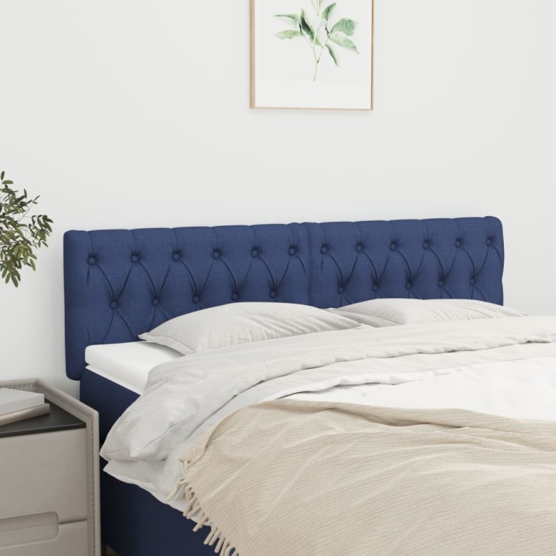 vidaXL Cabeceros 2 unidades de tela azul 80x7x78/88 cm vidaXL Cabeceros 2 unidades de tela azul 80x7x78/88 cm