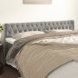 vidaXL Cabeceros 2 unidades de terciopelo gris claro 90x7x78/88 cm vidaXL Cabeceros 2 unidades de terciopelo gris claro 90x7x78/88 cm
