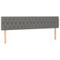 vidaXL Cabeceros 2 unidades de tela gris oscuro 90x7x78/88 cm