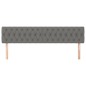 vidaXL Cabeceros 2 unidades de tela gris oscuro 90x7x78/88 cm