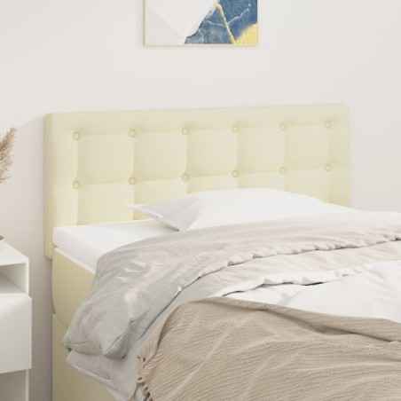 vidaXL Cabecero de cuero sintético color crema 90x5x78/88 cm