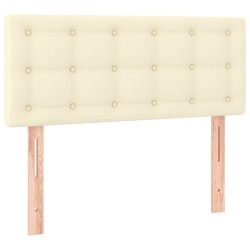 vidaXL Cabecero de cuero sintético color crema 90x5x78/88 cm