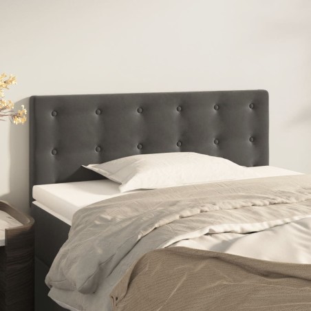 vidaXL Cabecero de terciopelo gris oscuro 80x5x78/88 cm