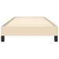 vidaXL Estructura de cama de tela color crema 100x200 cm