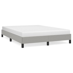 vidaXL Estructura de cama de tela gris claro 140x200 cm