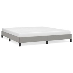 vidaXL Estructura de cama gris claro tela 180x200 cm