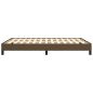 vidaXL Estructura de cama de tela marrón 140x190 cm vidaXL Estructura de cama de tela marrón 140x190 cm