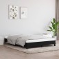 vidaXL Estructura de cama de tela negra 140x200 cm