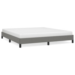 vidaXL Estructura de cama de tela gris oscuro 160x200 cm
