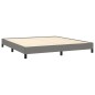 vidaXL Estructura de cama de tela gris oscuro 160x200 cm