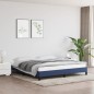 vidaXL Estructura de cama de tela azul 160x200 cm vidaXL Estructura de cama de tela azul 160x200 cm