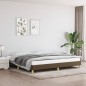 vidaXL Estructura de cama tela marrón oscuro 200x200 cm vidaXL Estructura de cama tela marrón oscuro 200x200 cm