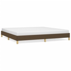 vidaXL Estructura de cama tela marrón oscuro 200x200 cm