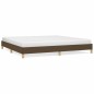 vidaXL Estructura de cama tela marrón oscuro 200x200 cm vidaXL Estructura de cama tela marrón oscuro 200x200 cm