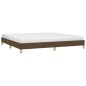 vidaXL Estructura de cama tela marrón oscuro 200x200 cm vidaXL Estructura de cama tela marrón oscuro 200x200 cm