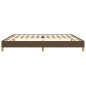 vidaXL Estructura de cama tela marrón oscuro 200x200 cm vidaXL Estructura de cama tela marrón oscuro 200x200 cm