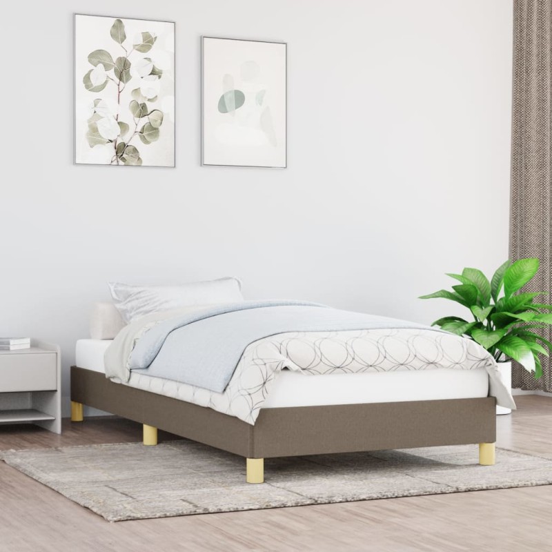 vidaXL Estructura de cama de tela gris taupe 80x200 cm