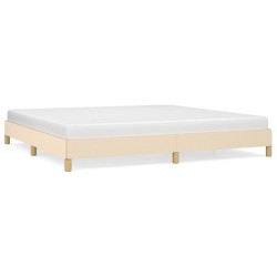 vidaXL Estructura de cama de tela color crema 200x200 cm