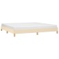 vidaXL Estructura de cama de tela color crema 200x200 cm