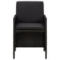 vidaXL Juego comedor jardín 5 pzas con cojines ratán sintético negro vidaXL Juego comedor jardín 5 pzas con cojines ratán sintético negro